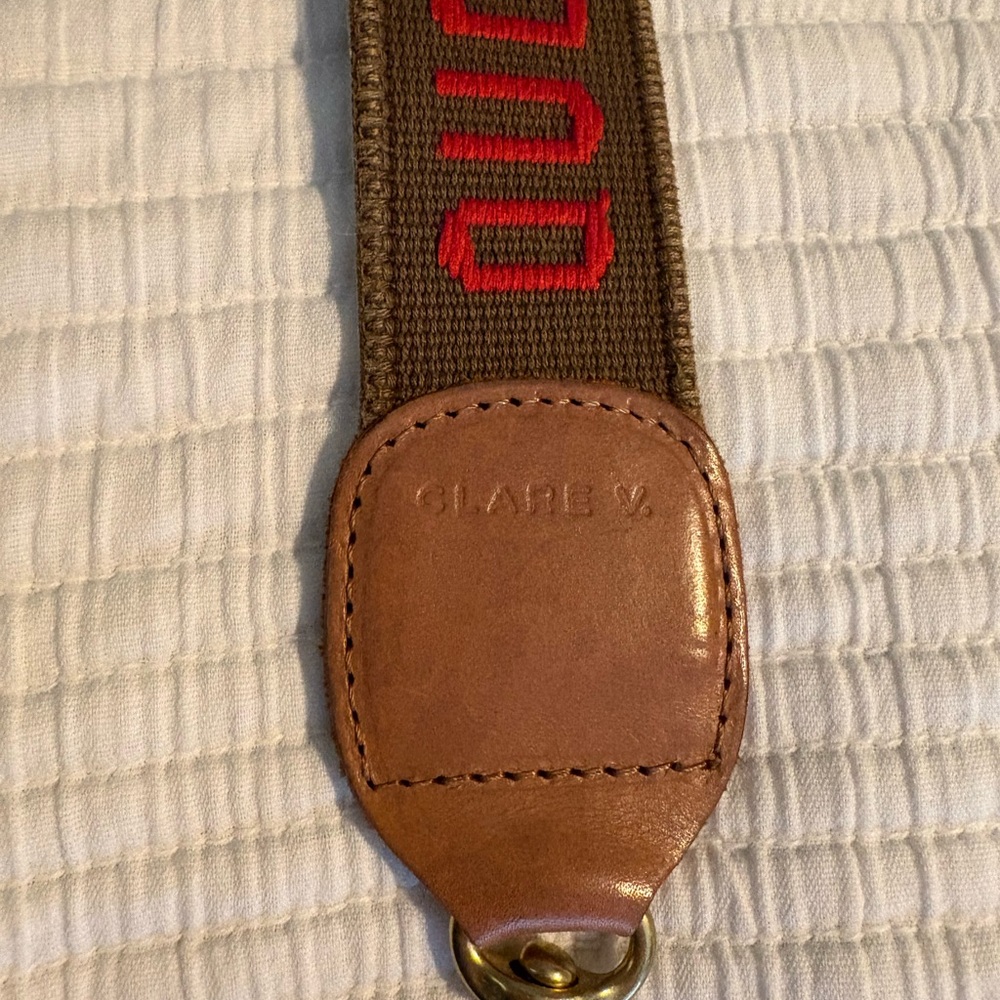Clare V Bag Strap in Poppy and Green - Picture 4 of 5
